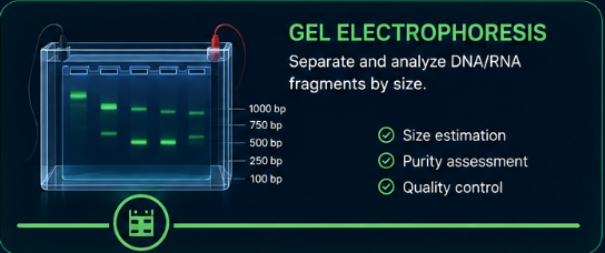 Gel electrophoresis method card